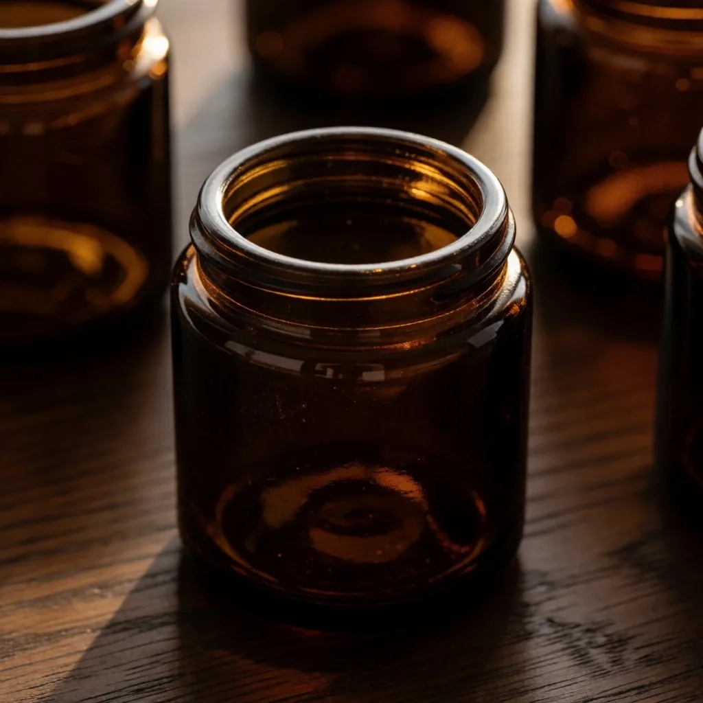 Wellness supplement bottles on a dark wooden surface