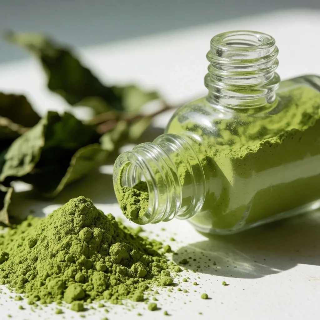 Raw supplement ingredients photographed in atelier light